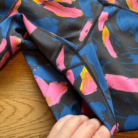 New Balance Printed 7/8 Running Tights Blue Camo - Picture 7 of 12